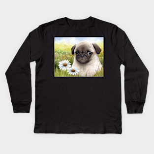 Dog 114 Pug Kids Long Sleeve T-Shirt